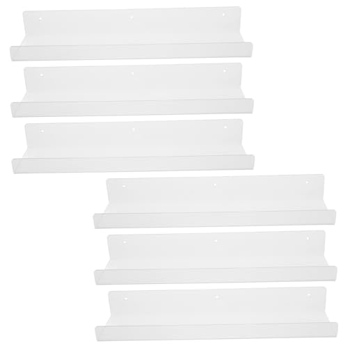 ERINGOGO 6 Sätze Teiliges Transparente Wandregale Schwebende Regale für Kinderzimmer Wohnzimmer Badezimmer und Ledge Shelf Praktischer Wand Organizer von ERINGOGO