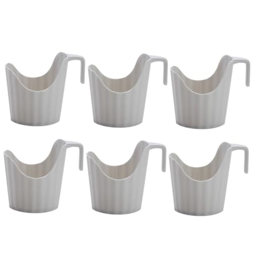ERINGOGO 6 Stück Hitzeschutz Becherhalter Teiliges Leichter Kunststoff Minimalistisches Design Rutschfest Passend für Einwegpapierbecher Haushalts und Büro Teetassenhalter Einfache und von ERINGOGO