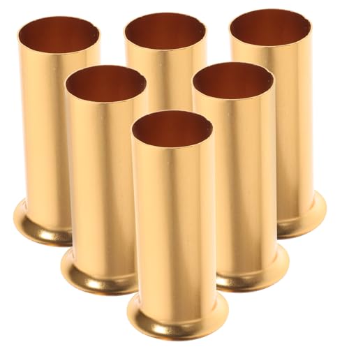 ERINGOGO 6 Stück Metall Kronleuchter Kerzenhülsen Stabile Lampenfassung Abdeckungen für Deckenleuchte Einfache Montage Geeignet für Kerzenlampen und Kristallleuchter Retro Design von ERINGOGO