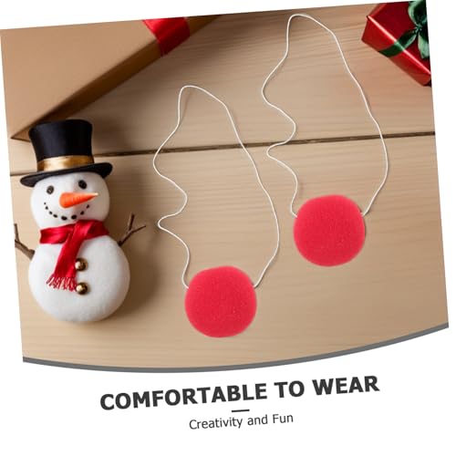 ERINGOGO 6 Stück Rote Schwamm Clown Nase Weiche Leichte Clownnase Für Party Halloween Karneval Rollenspiel Komfortable Kostüm Accessoires Für Erwachsene von ERINGOGO