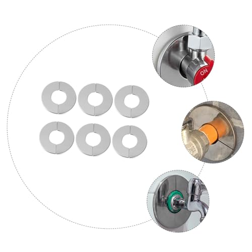 ERINGOGO 6 Stück Teiliges Edelstahl Wandloch Abdeckset Rostfreie Rohrabdeckung für Wasserrohre Dekorative und Praktische Wandrosette zur Einfachen Montage und Verschönerung von ERINGOGO 6 Stück Teiliges Edelstahl Wandloch Abdeckset Rostfreie Rohrabdeckung für Wasserrohre Dekorative und Praktische Wandrosette zur Einfachen Montage und Verschönerung von von ERINGOGO