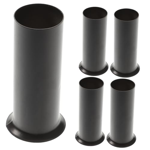 ERINGOGO 6 Stück Teiliges Kronleuchter Hülse aus Metall Schwarze Deckenlampen Fassung Abdeckungen Retro Design Einfache Montage Geeignet für Kerzenleuchter und Pendelleuchten Langlebig und von ERINGOGO