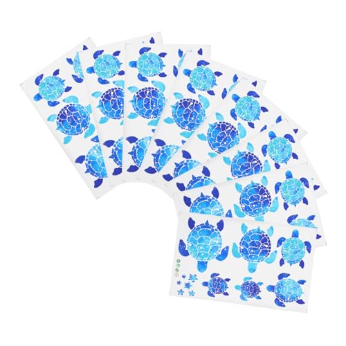 ERINGOGO 8 Blätter Teiliges Abnehmbare Meeresschildkröten Wandtattoos aus Wasserdichtem PVC Dekorative Ocean Turtle Sticker für Kinderzimmer Badezimmer Badewanne und Unterwasser-Dekoration von ERINGOGO
