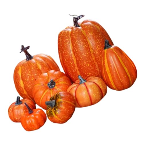 ERINGOGO 8 Stück Teiliges Kunstkürbis Herbstliche Thanksgiving Party Dekoration Künstliche Kürbisformen für Innenbereich Farbige Tisch und Wohnraumdeko ERINGOGO 8 Stück Teiliges Kunstkürbis Herbstliche Thanksgiving Party Dekoration Künstliche Kürbisformen für Innenbereich Farbige Tisch und Wohnraumdeko von ERINGOGO