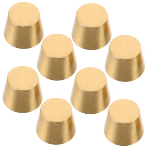 ERINGOGO 8 Stück Teiliges Messing Konische Füße Hohe Kleine Möbelbeine aus Reinem Messing für Holztabletts Schmuckkästen Displayständer und Vielseitig von ERINGOGO