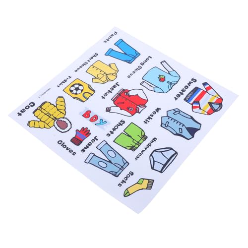 ERINGOGO Abziehbare Kleidungsetiketten mit Handgezeichnetem Design Selbstklebende Kleiderschrank aufkleber zur Kleidungssortierung Praktische Organizer labels für Schlafzimmer und von ERINGOGO