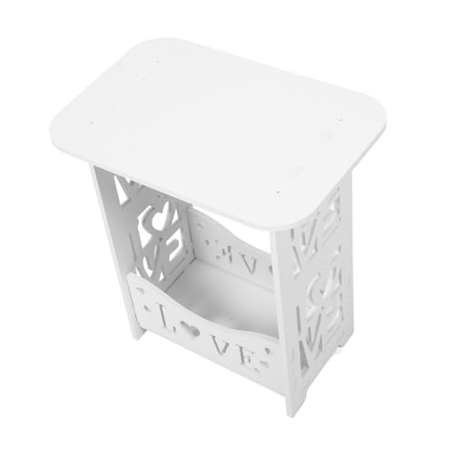 ERINGOGO Nachttisch Mit Ablage Moderner Kleiner Beistelltisch Für Schlafzimmer Und Eleganter Tisch Für Bücher Und Getränke Für Kleine Räume Weißes Design ERINGOGO Nachttisch Mit Ablage Moderner Kleiner Beistelltisch Für Schlafzimmer Und Eleganter Tisch Für Bücher Und Getränke Für Kleine Räume Weißes Design von ERINGOGO