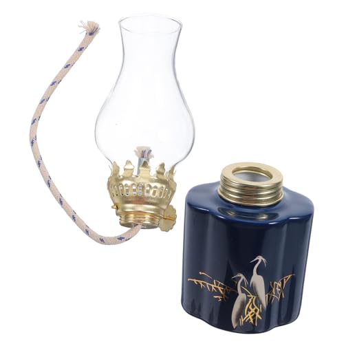 ERINGOGO Vintage Kerosinlampe Keramik Mit Glaszylinder Nostalgische Sturmlampe Für Tischdekoration Für Innen Und Außennutzung Romantisches Campinglicht Und Gebetslampe ERINGOGO Vintage Kerosinlampe Keramik Mit Glaszylinder Nostalgische Sturmlampe Für Tischdekoration Für Innen Und Außennutzung Romantisches Campinglicht Und Gebetslampe von ERINGOGO