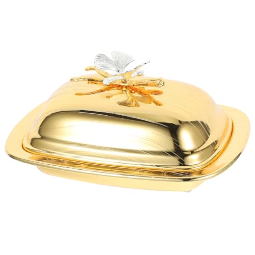 ERINGOGO Butterplatte mit Deckel Mehrzweck Butterdose für Butter Käse Desserts Küche Langlebig Leicht zu Reinigen von ERINGOGO