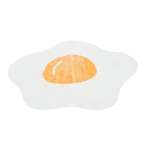 ERINGOGO Chic Poached Egg Design rutschfeste Fußmatte aus Wasserabsorbierende Bodenmatte für Wohnzimmer Schlafzimmer und Flur für Zuhause und Büro von ERINGOGO