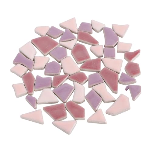 ERINGOGO DIY Unregelmäßige Keramische Mosaiksteine mit Glasierten Oberflächen Farblich Gemischt für Kreative Bastelarbeiten und Heimdekoration Sichere Kanten für Kunsthandwerk und Geschenk von ERINGOGO