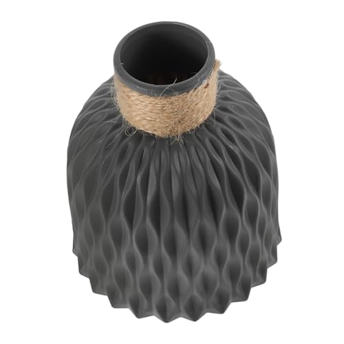 ERINGOGO Dekorative Kunststoffvase mit Ananasstruktur Unzerbrechlich Rustikaler Stil Kleine Blumenvase für Trockenblumen Vielseitige Dekoration für Zuhause Büro Balkon Geschenkidee von ERINGOGO
