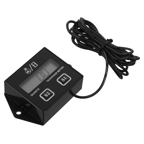 ERINGOGO Digitaler Drehzahlmesser mit Lcd display Induktiver Betriebsstundenzähler Kompatibel für Kettensäge Rasenmäher und Motorrad Einfache Installation Kompakt und Multifunktional von ERINGOGO