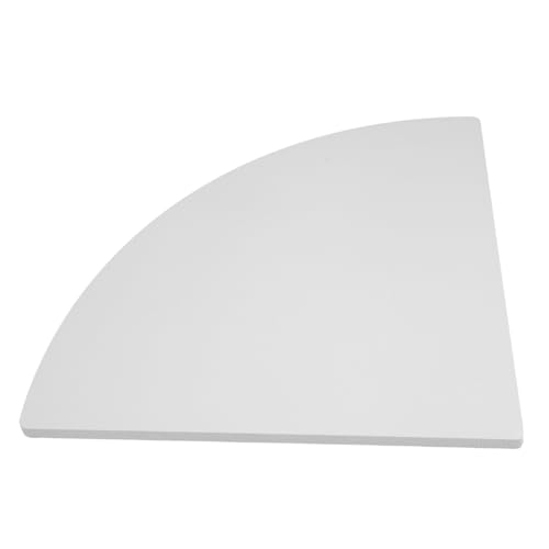 ERINGOGO Dreieckiges Fan Form Wand Eckregal Weiß Wandmontage Stauraumhalter Küche Schlafzimmer Bad Büro Wandaufbewahrung Regal für Bücher Pflanzen Schlüssel Gläser von ERINGOGO