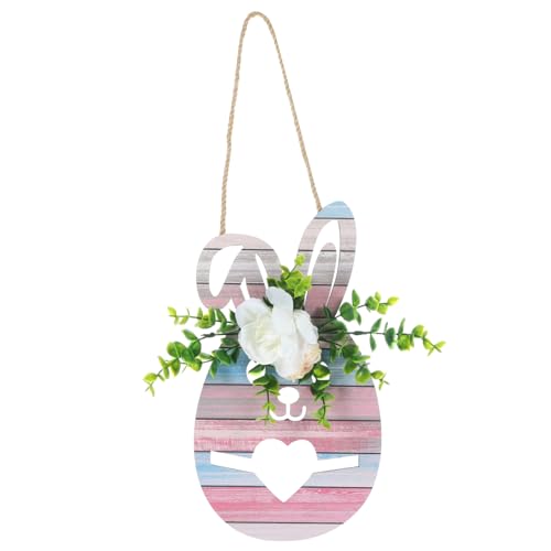 ERINGOGO Easter Wood Pendant Bunny Türschild Für Ostern Fröhliches Hängendes Deko-Schild Mit Niedlichem Hasen-Design Für Haus Und Garten Osterdekoration ERINGOGO Easter Wood Pendant Bunny Türschild Für Ostern Fröhliches Hängendes Deko-Schild Mit Niedlichem Hasen-Design Für Haus Und Garten Osterdekoration von ERINGOGO
