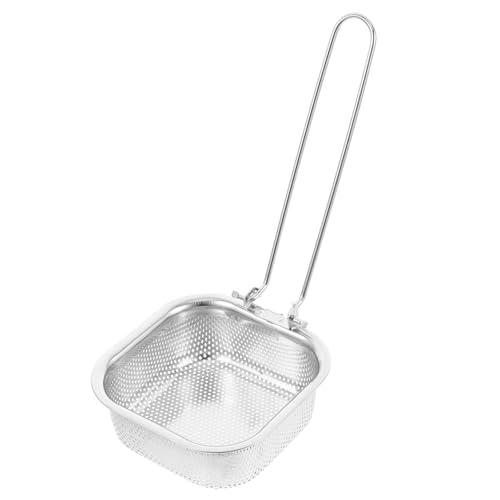 ERINGOGO Edelstahl Feinmaschiger Hot Pot Löffel mit Praktischem Haken Faltbarer Nudelsieb korb für Fettarmes Kochen und Ölfiltration Robustes Küchenzubehör für Zuhause von ERINGOGO