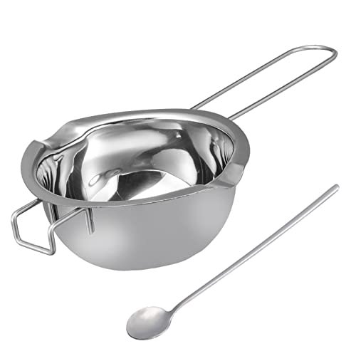 ERINGOGO Edelstahl Schmelztopf mit Ausgießnase und Rührlöffel Hitzebeständig und Auslaufsicher zum Schmelzen von Schokolade Butter Wachs Geeignet für Küche Hotel und Gastronomie ERINGOGO Edelstahl Schmelztopf mit Ausgießnase und Rührlöffel Hitzebeständig und Auslaufsicher zum Schmelzen von Schokolade Butter Wachs Geeignet für Küche Hotel und Gastronomie von ERINGOGO