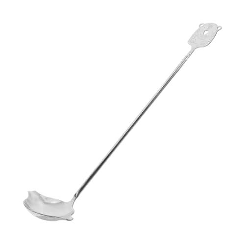 ERINGOGO Edelstahl Soßenlöffel mit Ausgießer Schräger Schnabel Langer Griff Spritzfest Beidseitig Nutzbar Kleine Schöpfkelle für Saucen Suppen Soßen Robustes Küchenutensil von ERINGOGO