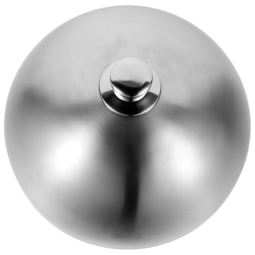 ERINGOGO Edelstahl Steakabdeckung Glänzend Spritzschutz Lebensmittelabdeckung Glatte Kanten Vielseitiger Küchenschutz für Grill Haushalt Restaurant Öl Insektenschutz von ERINGOGO