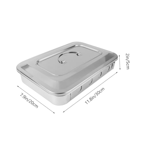 ERINGOGO Edelstahl Sterilisationsbox Tablett für Thermometer Robust Rostfrei Silberfarben mit Feiner Politur für Innenbereich Beauty Branche und Instrumentenaufbewahrung ERINGOGO Edelstahl Sterilisationsbox Tablett für Thermometer Robust Rostfrei Silberfarben mit Feiner Politur für Innenbereich Beauty Branche und Instrumentenaufbewahrung von ERINGOGO