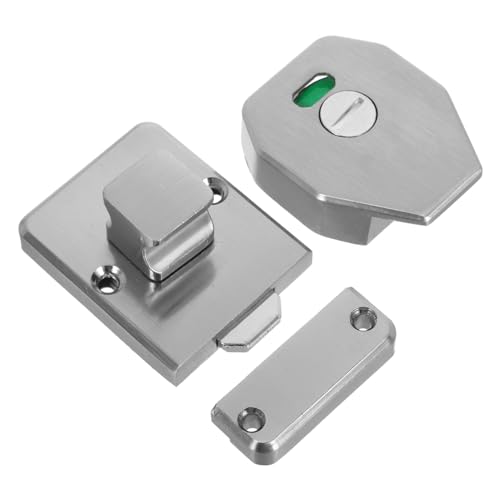 ERINGOGO Edelstahl Wc Türschloss mit Anzeige Robuster Privacy Partition Lock für Öffentliche Toiletten Klare Besetzt Frei Anzeige Einfache Montage Zuverlässiger Schutz für von ERINGOGO
