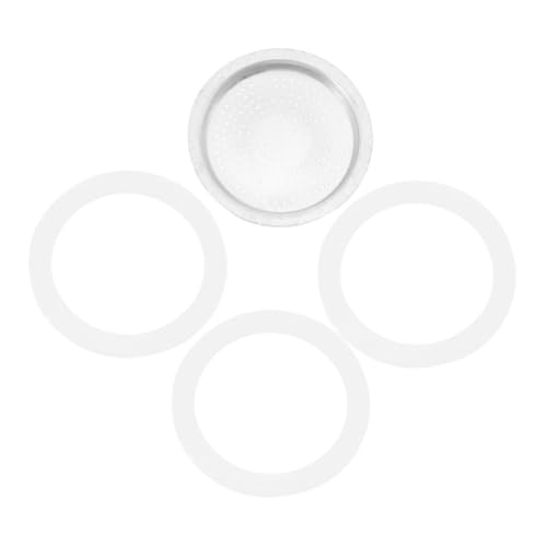 ERINGOGO Espressokocher Ersatzteile Teiliges Silikon Dichtungsringe und Aluminium Filter für Kleine Kaffeemaschine Langlebig Flexibel Sicher von ERINGOGO