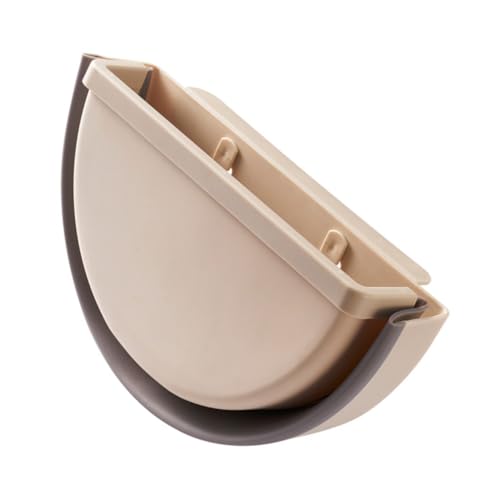 ERINGOGO Faltbarer Wandmontage Abfalleimer Beige Platzsparender Müllbehälter für Küche Auto und Haushalt Geruchloser Debris Holder Multifunktionaler Aufbewahrungseimer für Abfall und von ERINGOGO