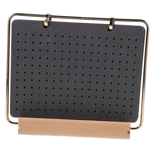 ERINGOGO Felt Brooch Pin Display Organizer Page Pin Collection Storage Calendar with Soft Felt Protection and Aesthetic Wooden Base for Jewelry Display and Retail von ERINGOGO