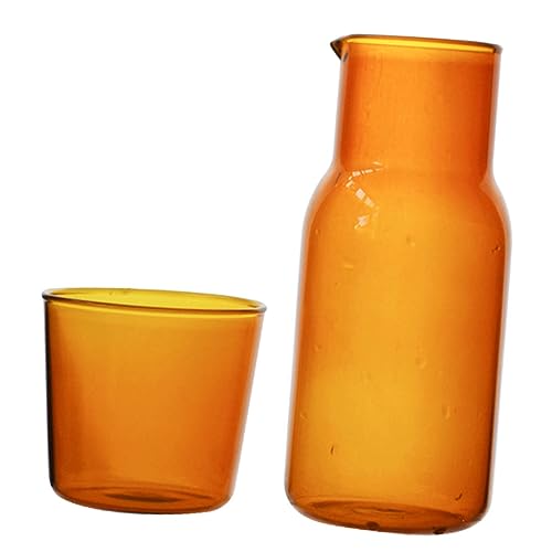 ERINGOGO Glas Karaffe mit Trinkglas Transparente Hitzebeständige Wasserkaraffe für Schlafzimmer und Tisch Multifunktionaler Wasserkrug Lebensmittelecht Einfach zu Reinigen Praktisches ERINGOGO Glas Karaffe mit Trinkglas Transparente Hitzebeständige Wasserkaraffe für Schlafzimmer und Tisch Multifunktionaler Wasserkrug Lebensmittelecht Einfach zu Reinigen Praktisches von ERINGOGO