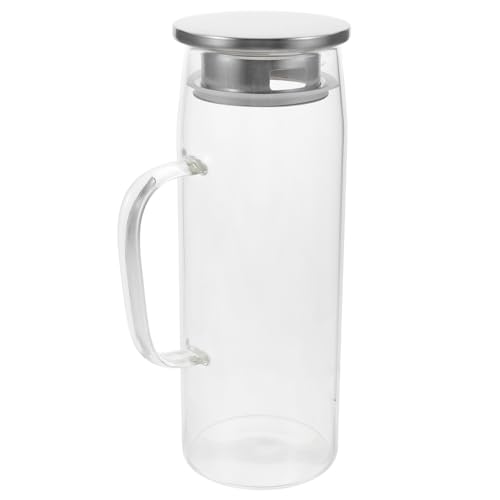 ERINGOGO Großvolumiger Glas wasserkrug aus Hitzebeständigem Borosilikatglas mit Transparentem Design und Filterdeckel Klarer Getränkebehälter für Kalte und Heiße Getränke Wie Saft Tee ERINGOGO Großvolumiger Glas wasserkrug aus Hitzebeständigem Borosilikatglas mit Transparentem Design und Filterdeckel Klarer Getränkebehälter für Kalte und Heiße Getränke Wie Saft Tee von ERINGOGO