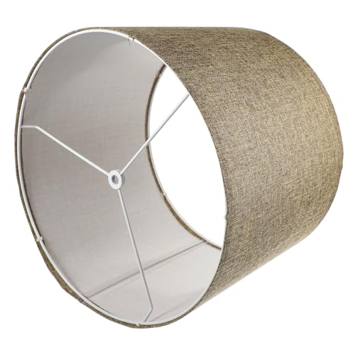 ERINGOGO Halbrunder Einfarbiger Leinen Lampenschirm für Steh und Tischlampen Dekorative Abdeckung Einfache Montage Passend für Deckenleuchten Wohnzimmer Schlafzimmer Modernes Design von ERINGOGO