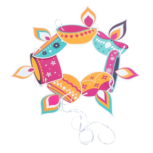 ERINGOGO Happy Diwali Banner Bunte Diwali Party Hängedekoration Vielseitig für Klassenzimmer und Festivaldeko Schnell Montierbar Lebendige Gestaltung für Festliche Atmosphäre von ERINGOGO