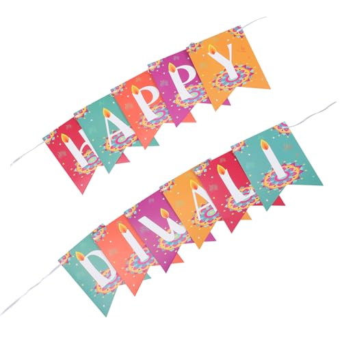 ERINGOGO Diwali-banner Aus Papier Happy Diwali Dekoration Für Partys Wandornament Girlande Für Festivals Fotohintergrund Für Events von ERINGOGO