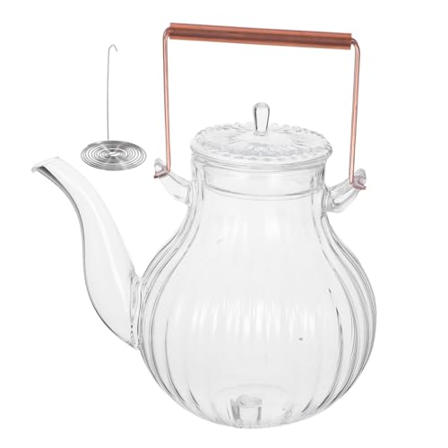 ERINGOGO Hitzebeständige Glas teekanne mit Kupfergriff Hitzebeständig Induktionsgeeignet Großer Fassungsvermögen Praktischer Teebereiter für Zuhause Hotel und Büro ERINGOGO Hitzebeständige Glas teekanne mit Kupfergriff Hitzebeständig Induktionsgeeignet Großer Fassungsvermögen Praktischer Teebereiter für Zuhause Hotel und Büro von ERINGOGO