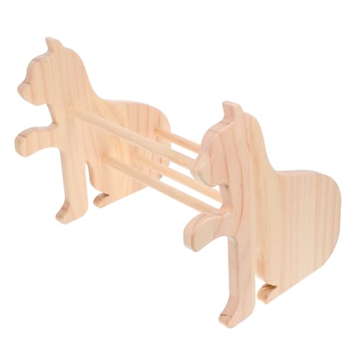 ERINGOGO Holz Bücherregal für Schreibtisch Tierformiger Buchhalter aus Holz Niedlicher Desktop Organizer für Zeitschriften Platzsparend für Zuhause und Büro von ERINGOGO