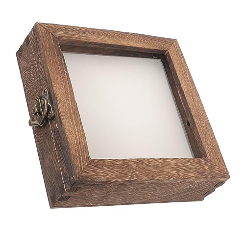 ERINGOGO Insektenvitrine Holz Vintage Probenbox für Getrocknete Blumen und Multifunktional mit Deckel für Schmuck und Insekten ERINGOGO Insektenvitrine Holz Vintage Probenbox für Getrocknete Blumen und Multifunktional mit Deckel für Schmuck und Insekten von ERINGOGO