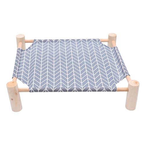 ERINGOGO Holz Pet Bett mit 4 Beinen Langlebiges Erhöhtes Haustier Schlafbett mit Abnehmbarem Design rutschfest Feuchtigkeitsabweisend Geeignet für Hunde und Katzen Ganzjährig Nutzbar von ERINGOGO