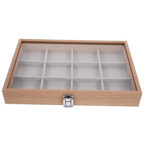 ERINGOGO Holz Schmuckbox mit Transparentem Deckel Tragbarer Schmuck Organizer mit Fächern Große Holzoptik Aufbewahrungsbox für Damen zur Schmuckpräsentation und Ordnung Zuhause oder ERINGOGO Holz Schmuckbox mit Transparentem Deckel Tragbarer Schmuck Organizer mit Fächern Große Holzoptik Aufbewahrungsbox für Damen zur Schmuckpräsentation und Ordnung Zuhause oder von ERINGOGO