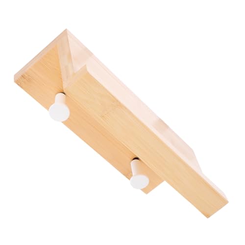 ERINGOGO Holz Wandregal Hängeregal Schweberegal mit Haken Multifunktionales Wandboard für Wohnzimmer Bad Küche Stabiles Platzsparendes Wandmontage Wandaufbewahrung von ERINGOGO