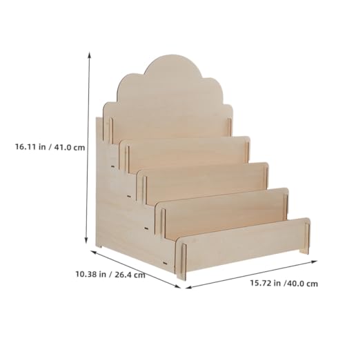 ERINGOGO Holzständer für Grußkarten und Postkarten Kompaktes Platzsparendes Gestuftes Display mit Vielseitiger Nutzung als Kosmetik organizer Elegantes Design für Büro Tisch und von ERINGOGO