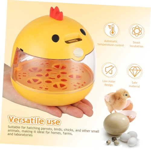 ERINGOGO Inkubator Schraffur Szene Hühnerbrutkasten Nächste Eierzubatoren für Hühner Brutkästen für Hühner automatischer Eierwender Zubehör für Eierbrutgeräte Chick Incubator Plastik Gelb von ERINGOGO