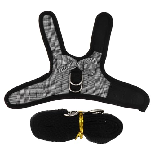 ERINGOGO Kaninchen Geschirr Weste Leichtes Hautfreundliches Outdoor Haustiergeschirr mit Leine für Freie Bewegung Verstellbar Geeignet für Kaninchen Hamster und Kleine Kleintiere Modisch von ERINGOGO