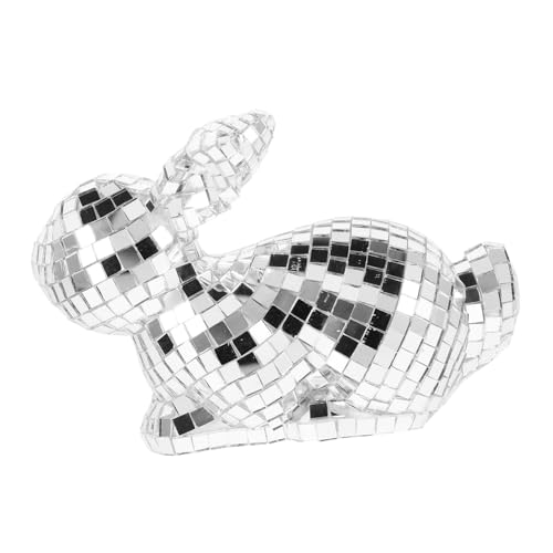 ERINGOGO Kaninchen-verzierung Kaninchenstatue Spiegelkugel-Ornamente Disco-Kugel-Ornamente Kaninchen-Desktop-Ornamente Discokugel Spiegeln Kaninchendekorationen Silver Glas ERINGOGO Kaninchen-verzierung Kaninchenstatue Spiegelkugel-Ornamente Disco-Kugel-Ornamente Kaninchen-Desktop-Ornamente Discokugel Spiegeln Kaninchendekorationen Silver Glas von ERINGOGO