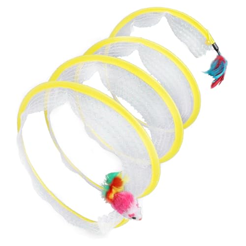 ERINGOGO Katzentunnel mit Interaktivem Fördert Jagdinstinkt und Bewegung Geeignet für Wohnungskatzen und Kätzchen Spielerische Beschäftigung zur Erhaltung von Fitness und Gesundheit von ERINGOGO