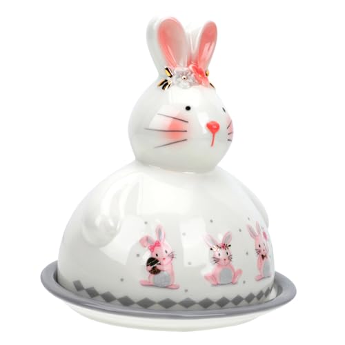 ERINGOGO Keramik Butterdose mit Deckel Niedliche Hasenform Schützende Butterplatte Glatte Oberfläche Leicht zu Reinigen Praktisches Küchenornament Sicherer Lebensmittelbehälter ERINGOGO Keramik Butterdose mit Deckel Niedliche Hasenform Schützende Butterplatte Glatte Oberfläche Leicht zu Reinigen Praktisches Küchenornament Sicherer Lebensmittelbehälter von ERINGOGO