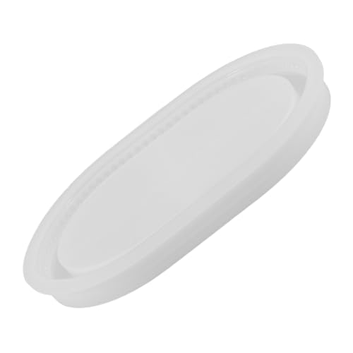 ERINGOGO Kerzenständerform Tablett Silikonform Tablett Harzform Harzschalenform silikonharzform für DIY tablett ovale Tablettform aus Kunstharz Betonformen Ovale Silikonform Kieselgel Weiß von ERINGOGO