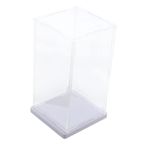 ERINGOGO Klarer Acrylanzeigekasten Für Sammlerstücke Transparente Vitrine Für Modelle Und Figuren Staubdicht Basis Höhe Zur Aufbewahrung Und Präsentation von ERINGOGO