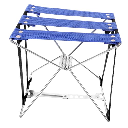 ERINGOGO Kompakter Klappbarer Campinghocker mit Robustem Metallgestell Tragbarer Kleiner Faltsitz für Outdoor Angeln Gartenarbeit und Pediküre Praktischer Faltbarer Hocker für Reisen und von ERINGOGO