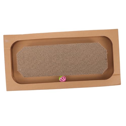 ERINGOGO Kratzpappe Katze Wiederverwendbar Robust Kratzbrett mit Läutewerk Katzen Kratzpad zum Nägel Schleifen und Möbel Schutz Indoor Katzen von ERINGOGO