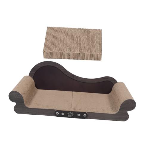 ERINGOGO Kratzsofa aus Wellenförmigem Papier Widerstandsfähiges Katzen-kratzbrett ohne Krümel Fördert Gesunde Krallen für Drinnen Energiesparendes Katzenmöbel für Aktives Kratzverhalten ERINGOGO Kratzsofa aus Wellenförmigem Papier Widerstandsfähiges Katzen-kratzbrett ohne Krümel Fördert Gesunde Krallen für Drinnen Energiesparendes Katzenmöbel für Aktives Kratzverhalten von ERINGOGO
